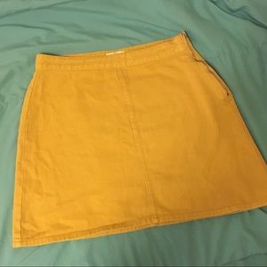 Yellow A-line Skirt